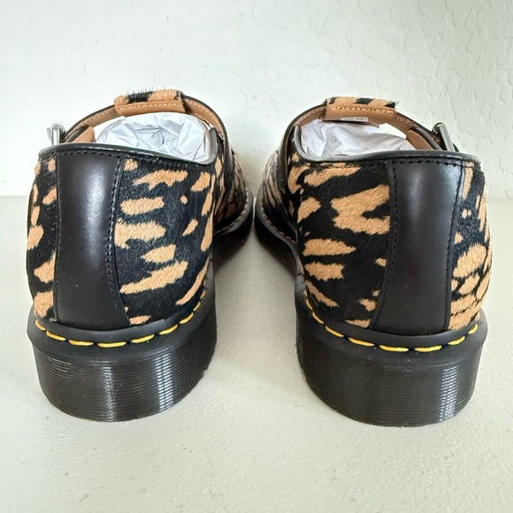 NEW DR MARTENS Genuine Calf Hair Black Camel T-Bar Shoe EU 45 US M 11 W 12 - Picture 7 of 7